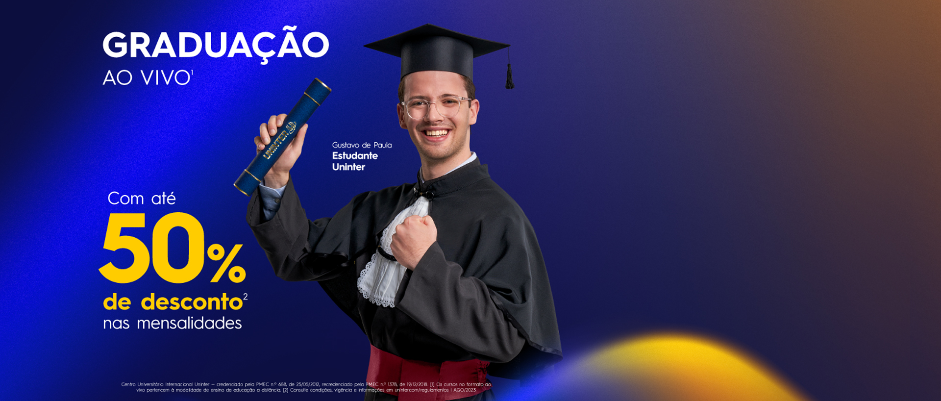 Estudante Uninter de Graduação Ao Vivo.
