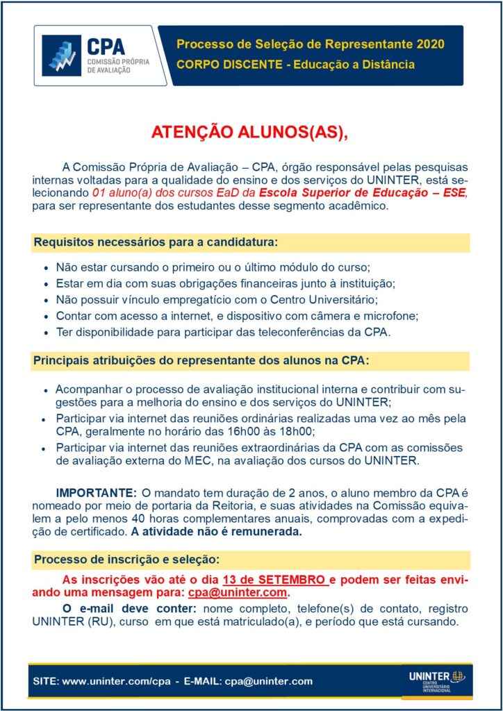 Cartaz-Seleção-Representante-Discente-2020_EaD_ESE