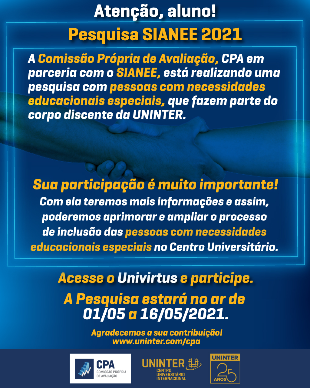 A CPA tem uma palavra para você! #avidanaopara #somostodosuninter, By  Central de Notícias Uninter